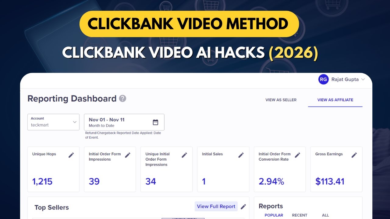 ClickBank AI Hacks Video Method for 2026 (Step by Step Tutorial)