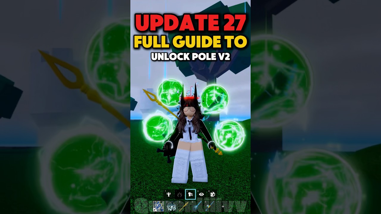 HOW TO UNLOCK POLE V2 ON BLOX FRUITS UPDATE 27 | #Shorts #bloxfruits #roblox #queenliiivv #onepiece
