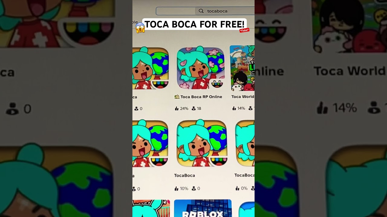 Toca boca for FREE!?#shorts #tocaboca #fyp