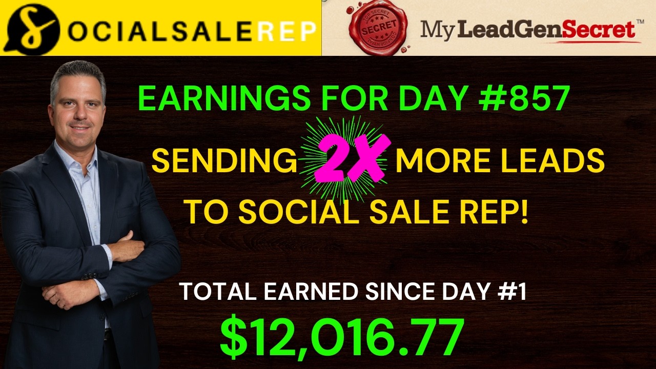 Social Sale Rep Day 857 - Live Chat Jobs - My Lead Gen Secret - Clickbank Case Study