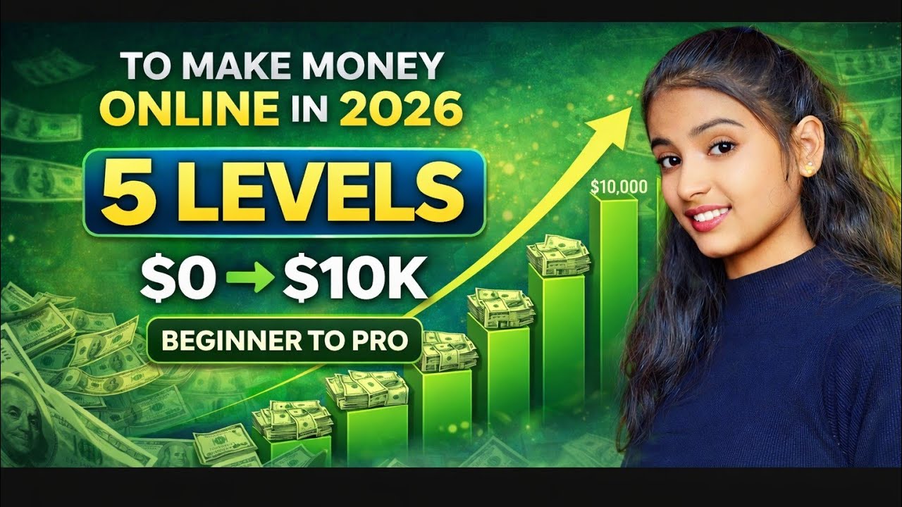 5 Levels to Make Money Online in 2026 (Beginner to Pro) passive income USA