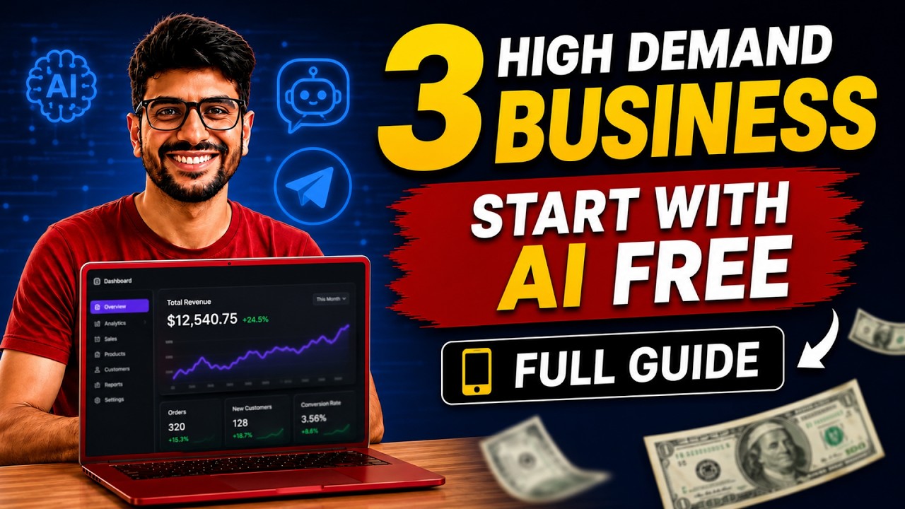 3 High-Demand AI Business Ideas to Make Money Online | No Investment | Full Guide