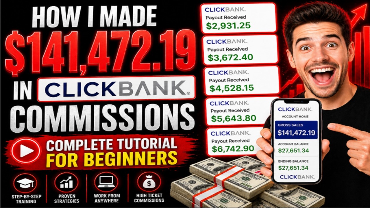 Complete Clickbank Tutorial For Beginners ($141K In Commissions Without a Website)