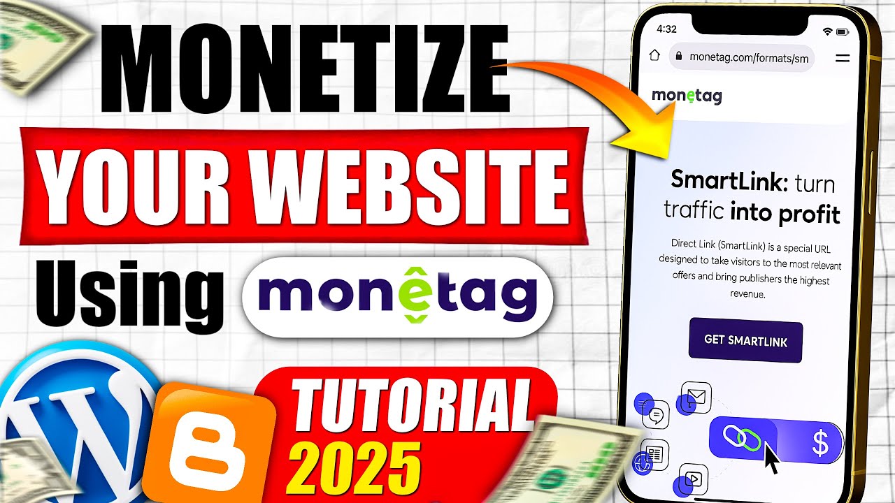 How to Monetize Your Website Using Monetag | WordPress & Blogger Tutorial (2026)